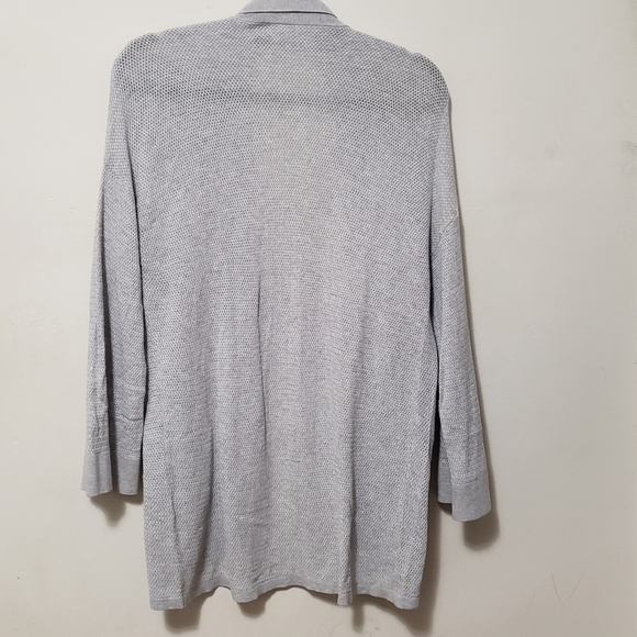 ARITZIA WILFRED COPERNIC GREY SILK AND CASHMERE CARDIGAN - Picture 4 of 9